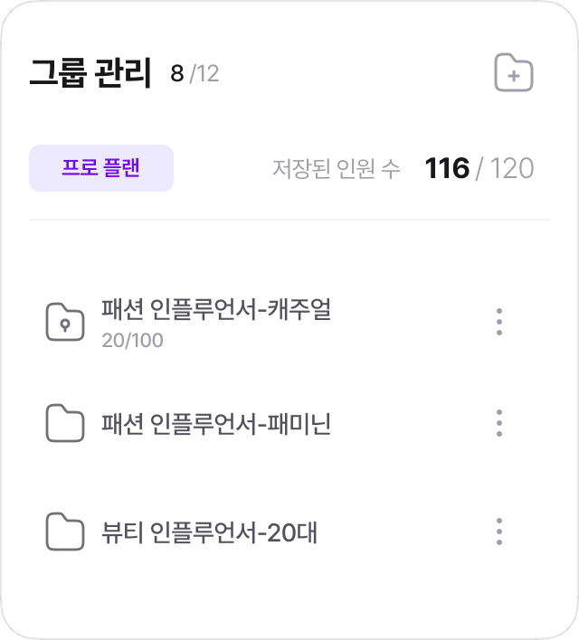 네이머스에서 관리 중인 그룹 목록